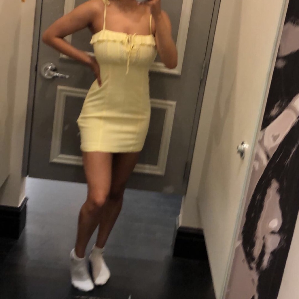 Light yellow mini dress